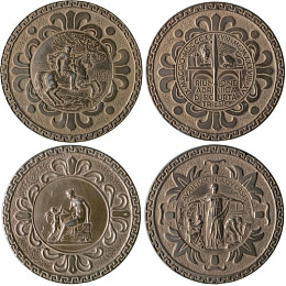 Вставка напольная LOIRE Tac. Olambrilla Nummus Circle (Sanchis Ceramica)